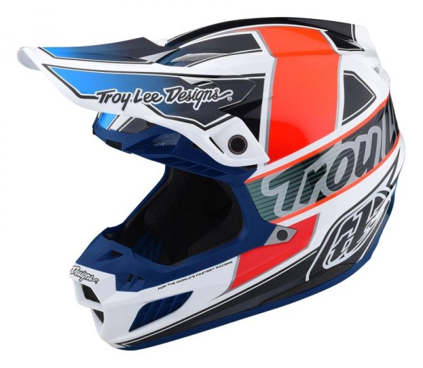 Troy Lee Designs SE5 ECE Composite MIPS Helm orange-blau S - 55-56cm